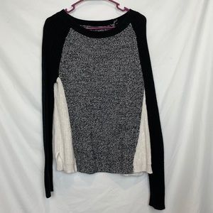 Color block knit sweater